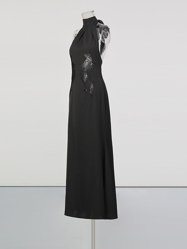 TWOTWINSTYLE Hollow Out Slimming Backless Chic Dress