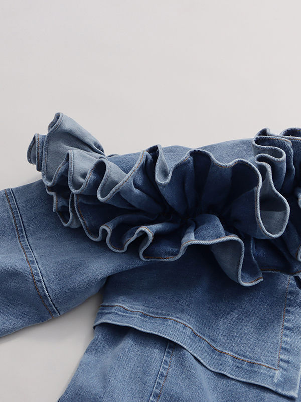 TWOTWINSTYLE Designer Lapel Pleated Patchwork Belt Trench