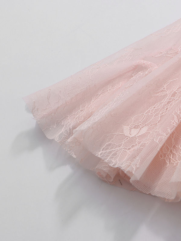 TWOTWINSTYLE Elegant Lace Ruched Mini Dress
