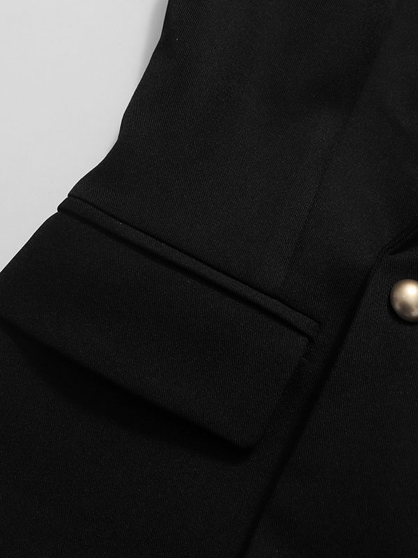 TWOTWINSTYLE Lapel Ruched Irregular Coat