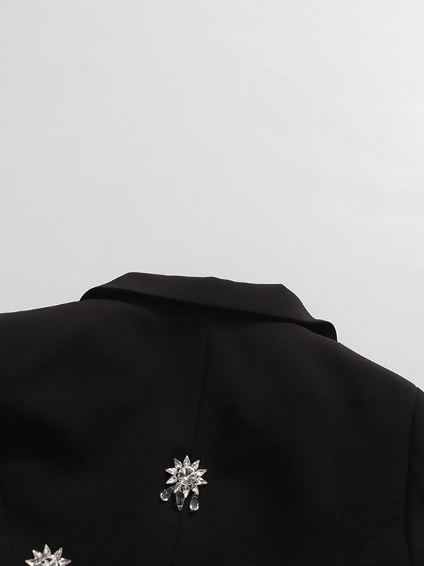 TWOTWINSTYLE Spliced Diamond High Waist Blazers