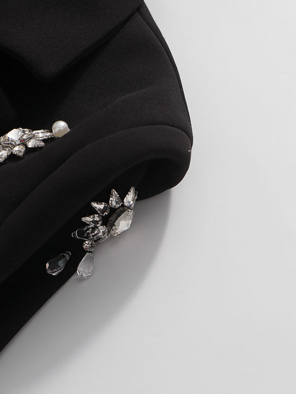 TWOTWINSTYLE Spliced Diamond High Waist Blazers