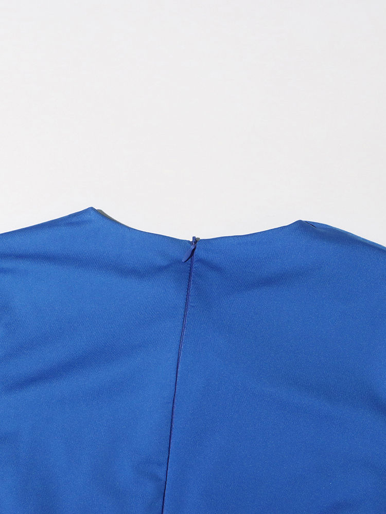 TWOTWINSTYLE Solid High Waist Slimming Designer Dress