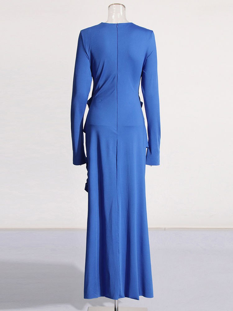 TWOTWINSTYLE Solid High Waist Slimming Designer Dress