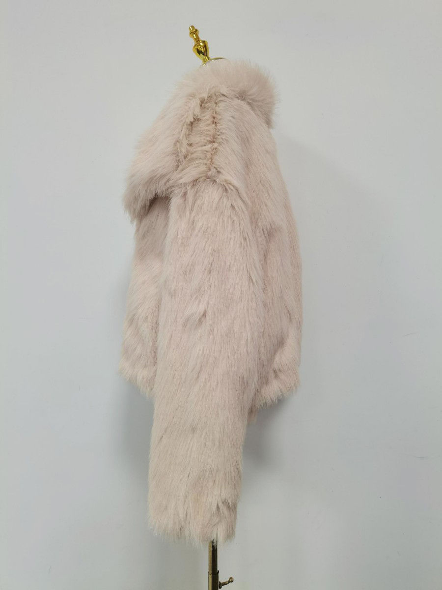 TWOTWINSTYLE Free Shipping Big Collar Fox Fur Grass Coat Plush Jacket
