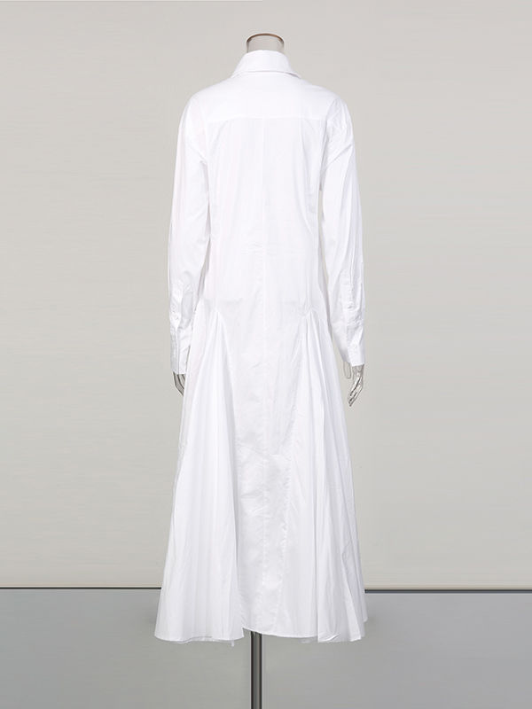 TWOTWINSTYLE High Waist Ruched Temperament Midi Dress