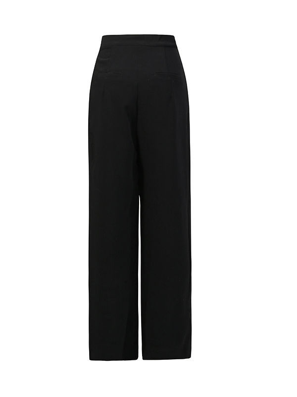Free Shipping Women's High Waist Slim Wide Leg Long Pants New