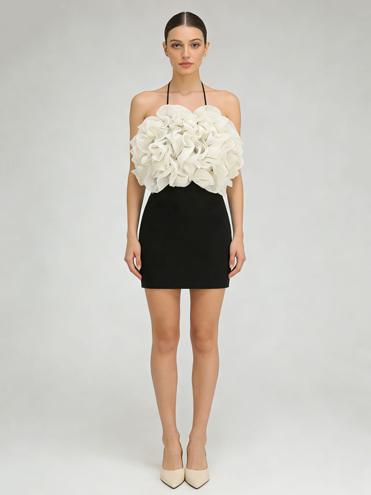 TWOTWINSTYLE Spliced Mesh Off Shoulde Tunic Elegant Dress