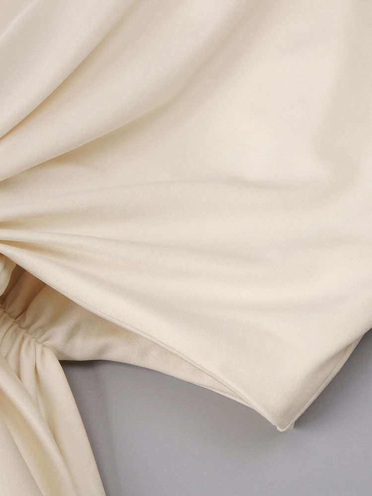 TWOTWINSTYLE Stand Collar Hollow Out Sleeveless Dress