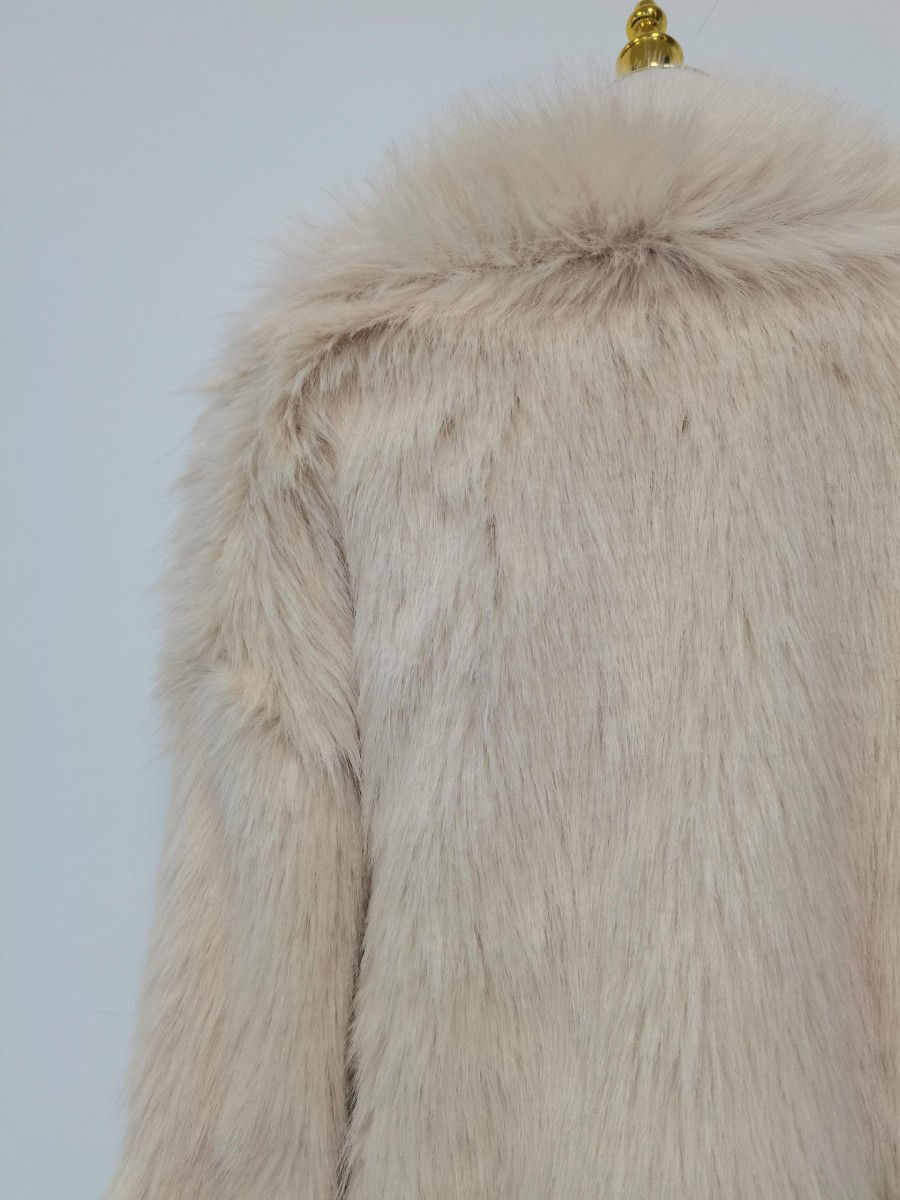 TWOTWINSTYLE Free Shipping Big Collar Fox Fur Grass Coat Plush Jacket