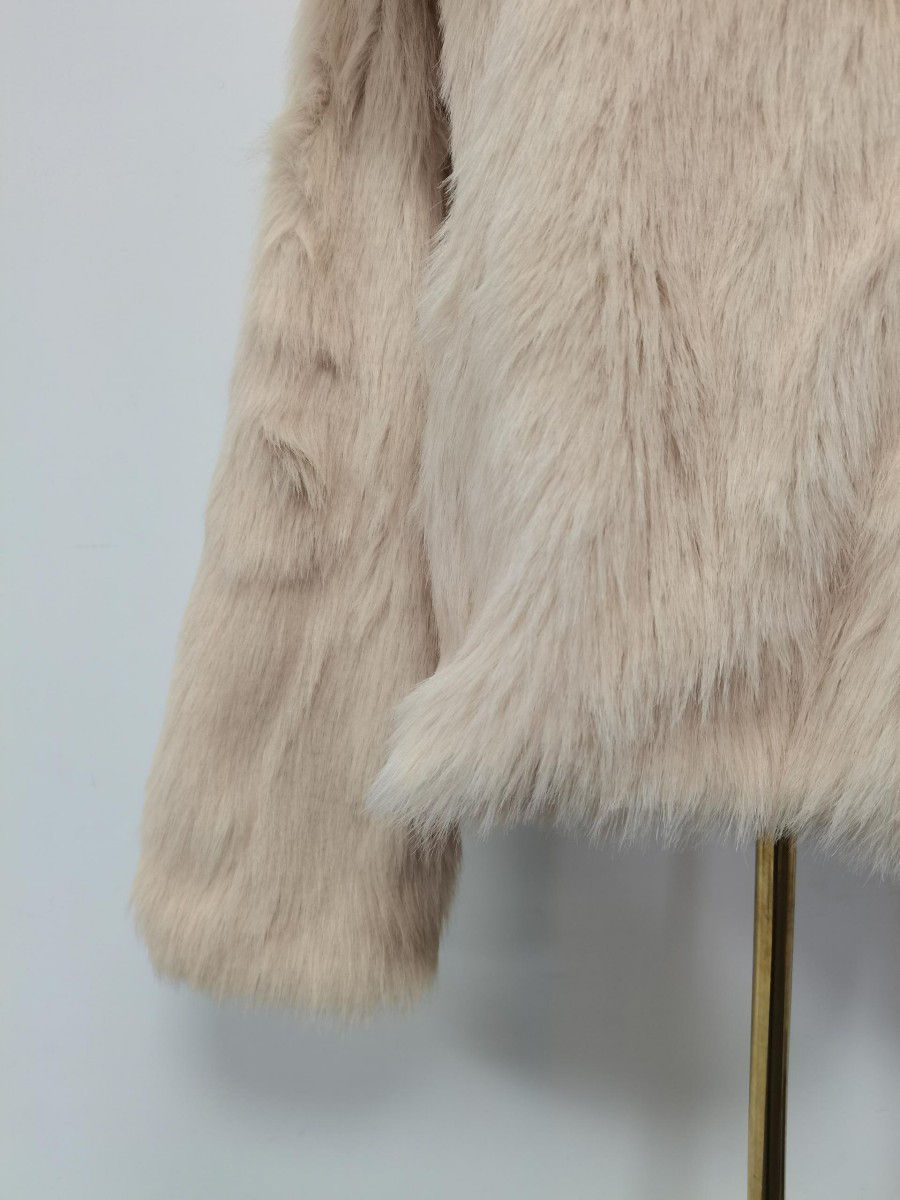TWOTWINSTYLE Free Shipping Big Collar Fox Fur Grass Coat Plush Jacket