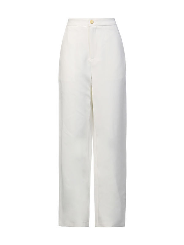 TWOTWINSTYLE Temperament Solid V-neck Spliced Buttons Two Piece Set