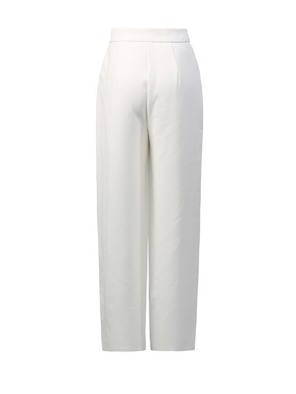 TWOTWINSTYLE Temperament Solid V-neck Spliced Buttons Two Piece Set
