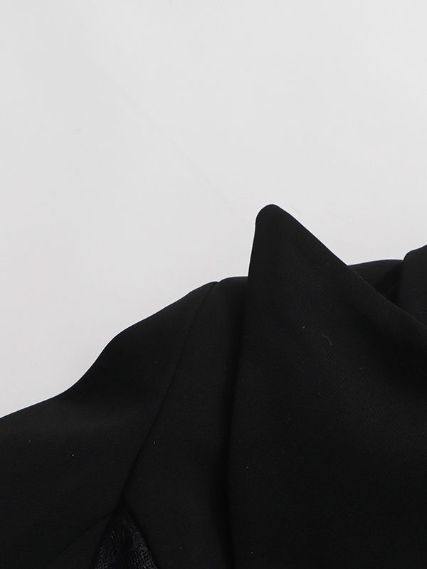TWOTWINSTYLE Lapel Spliced Lace Temperament Blazers