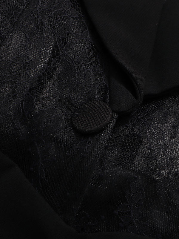 TWOTWINSTYLE Lapel Spliced Lace Temperament Blazers