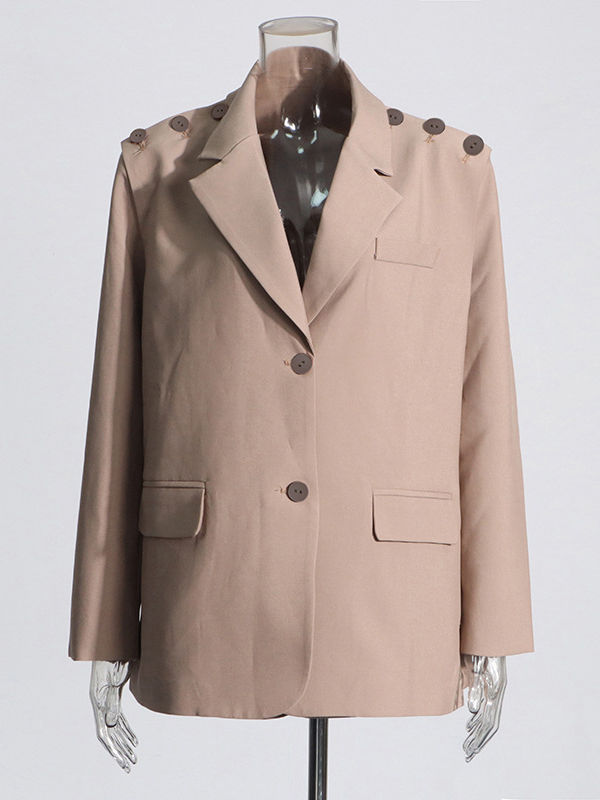 TWOTWINSTYLE Designer Lapel Long Sleeve Loose Blazeer