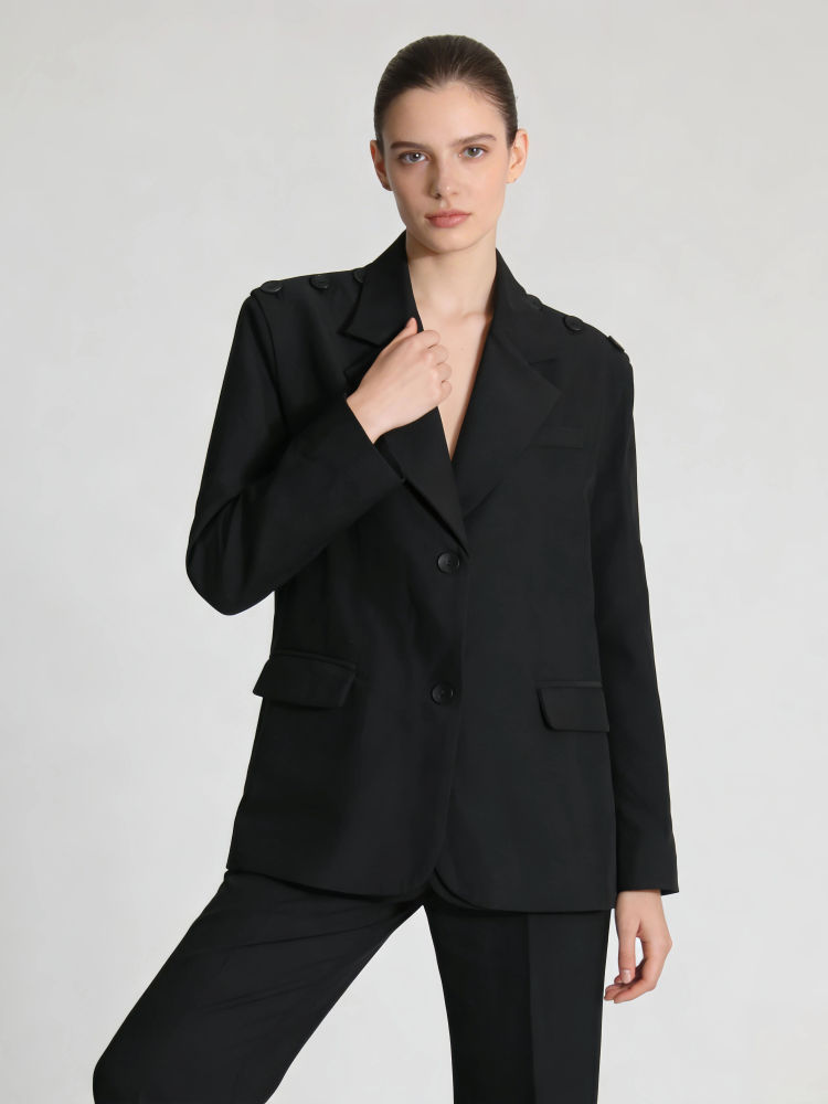 TWOTWINSTYLE Designer Lapel Long Sleeve Loose Blazeer