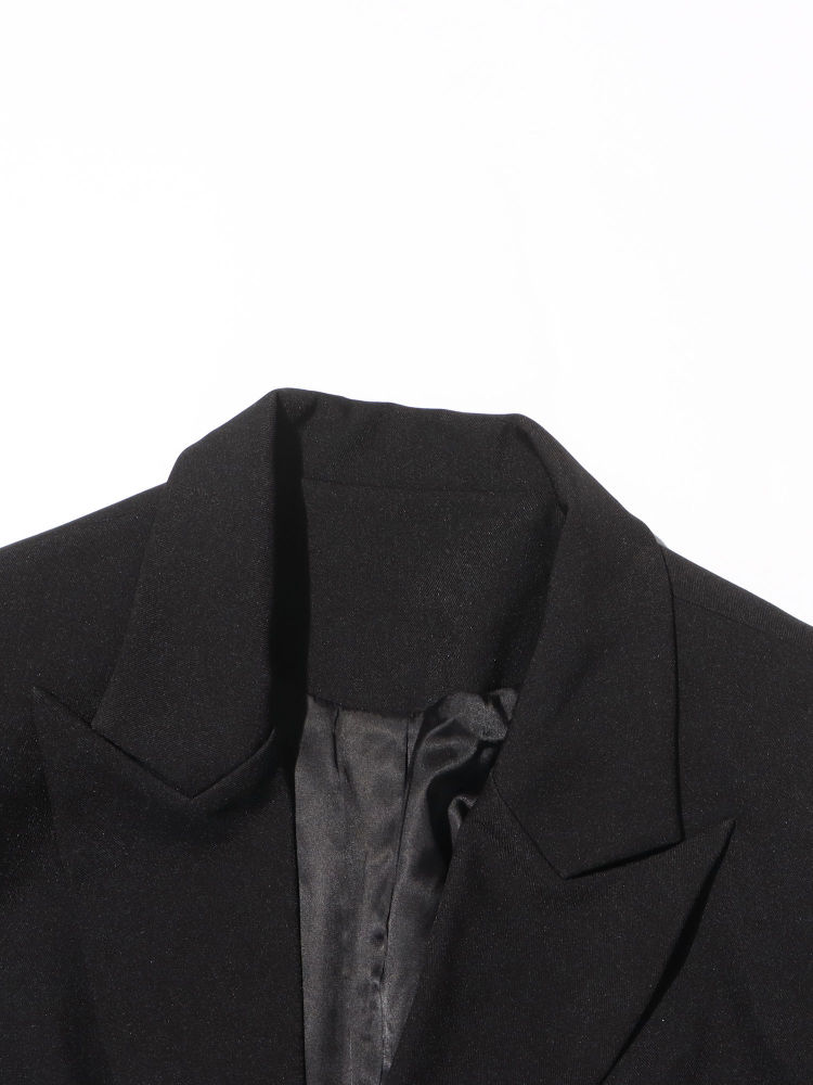 TWOTWINSTYLE Lapel Hollow Out Long Sleeve Designer Coat