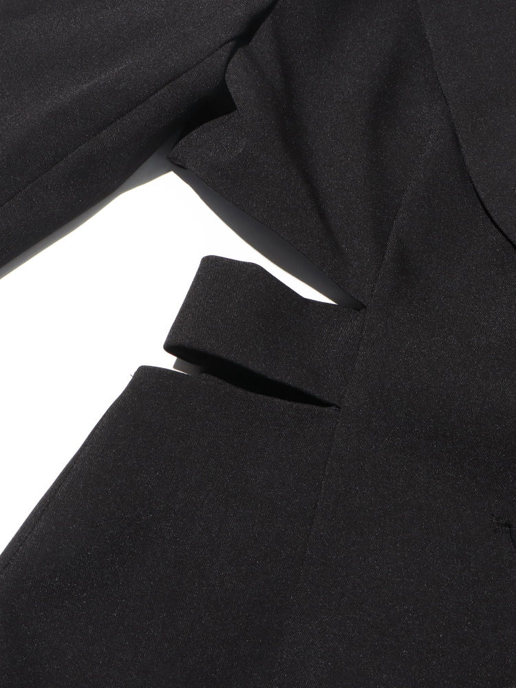 TWOTWINSTYLE Lapel Hollow Out Long Sleeve Designer Coat