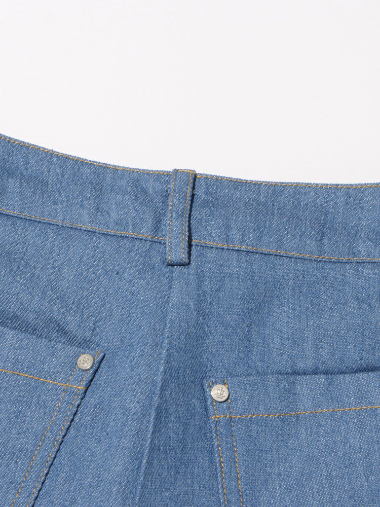 TWOTWINSTYLE Patchwork Pockets Loose Casual Jeans