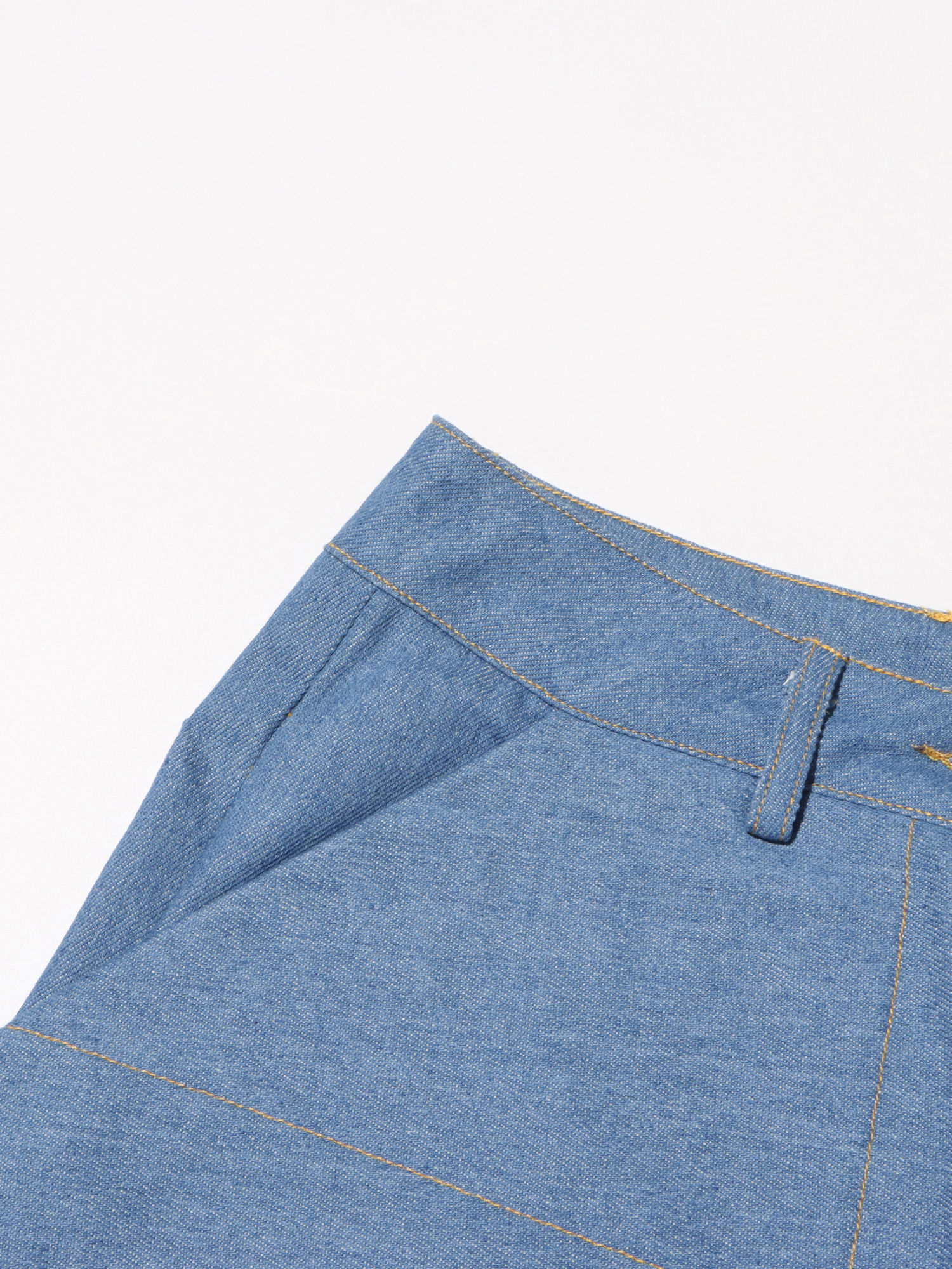 TWOTWINSTYLE Patchwork Pockets Loose Casual Jeans