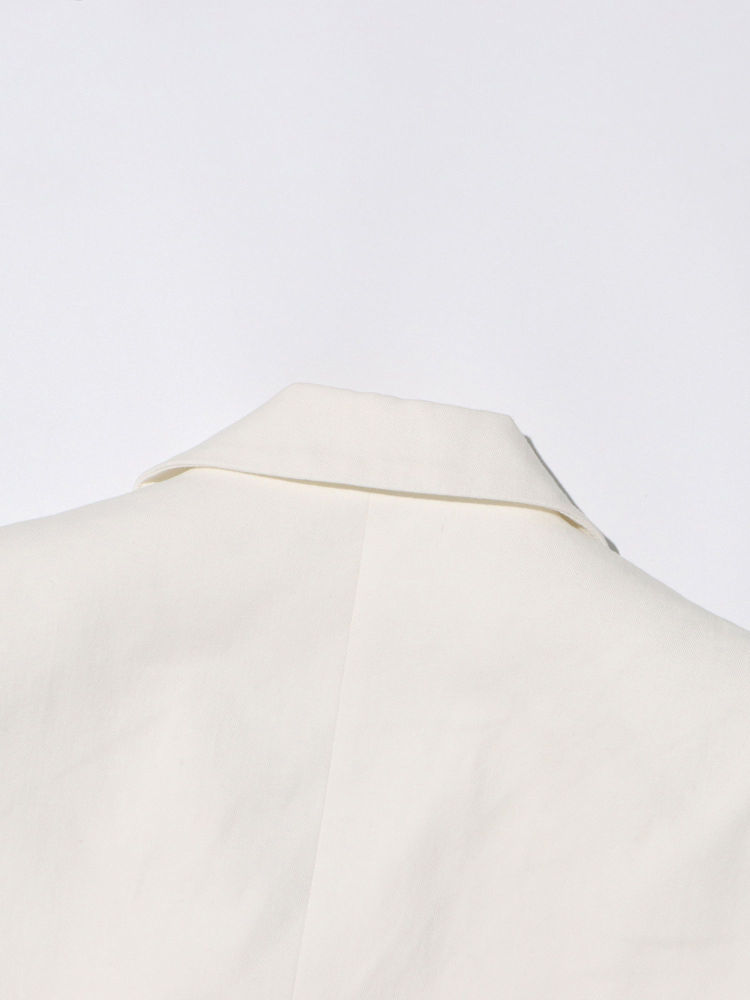 TWOTWINSTYLE Solid Lapel Spliced Rivet High Street Blazers