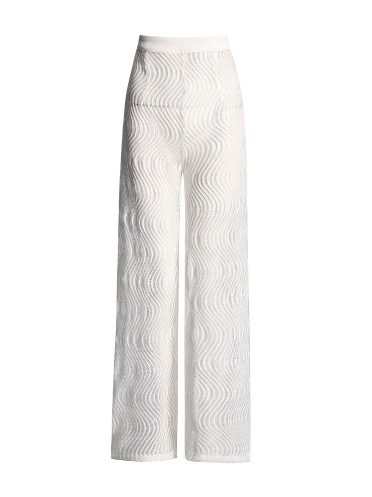 TWOTWINSTYLE Solid Loose High Waist Casual Pant