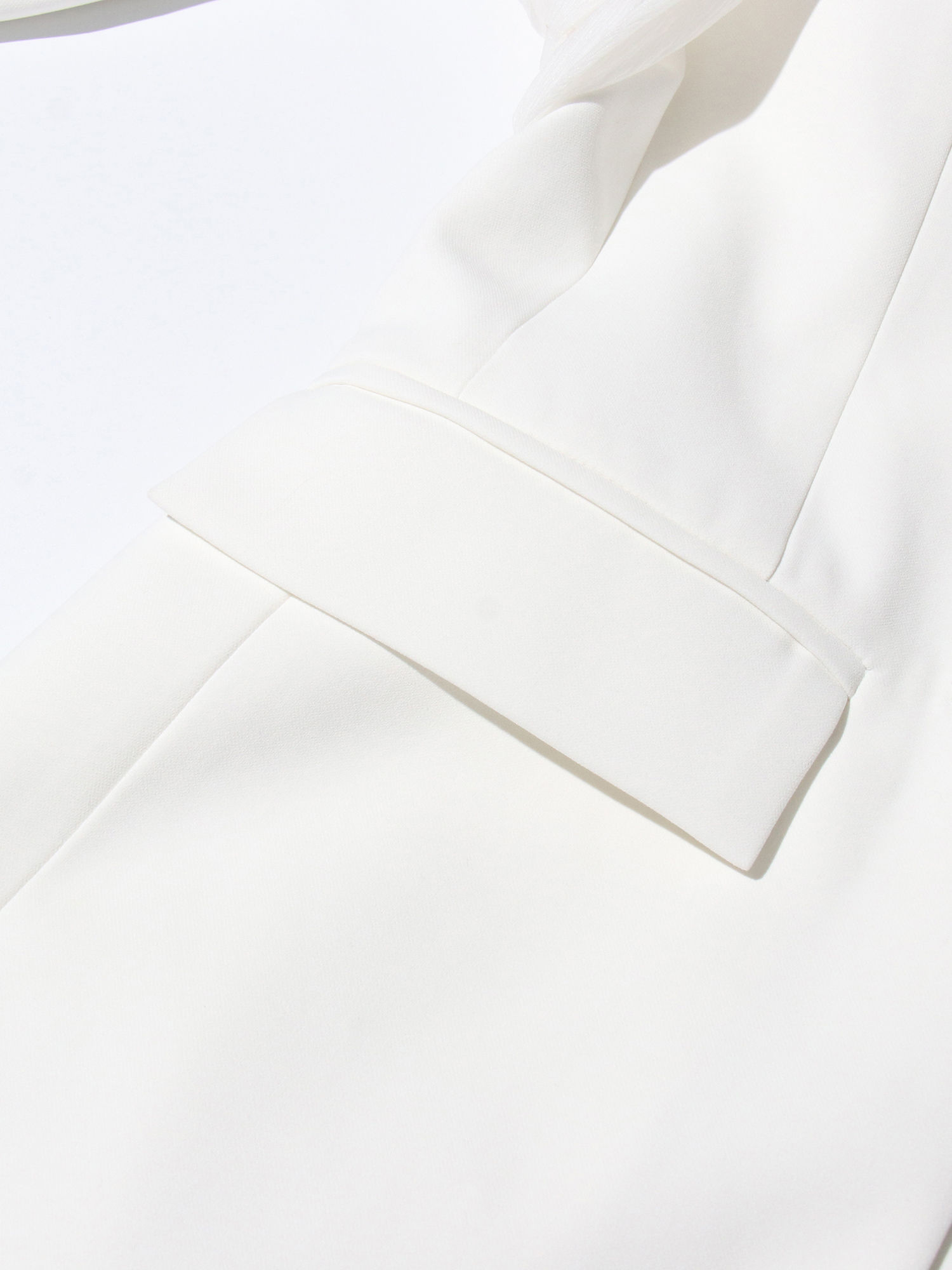 TWOTWINSTYLE Solid Off Shoulder Patchwork Mesh Temperament Blazers