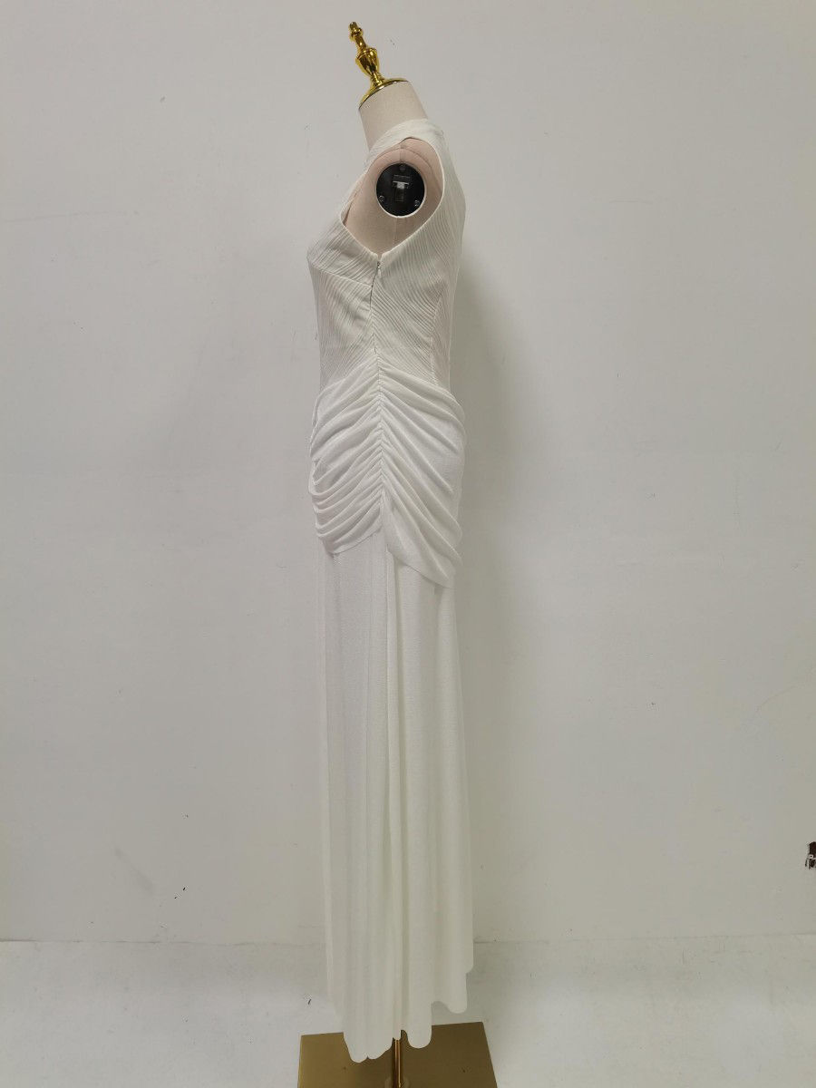 TWOTWINSTYLE Designer Deep V-Neck Batwing Sleeve Maxi Dress
