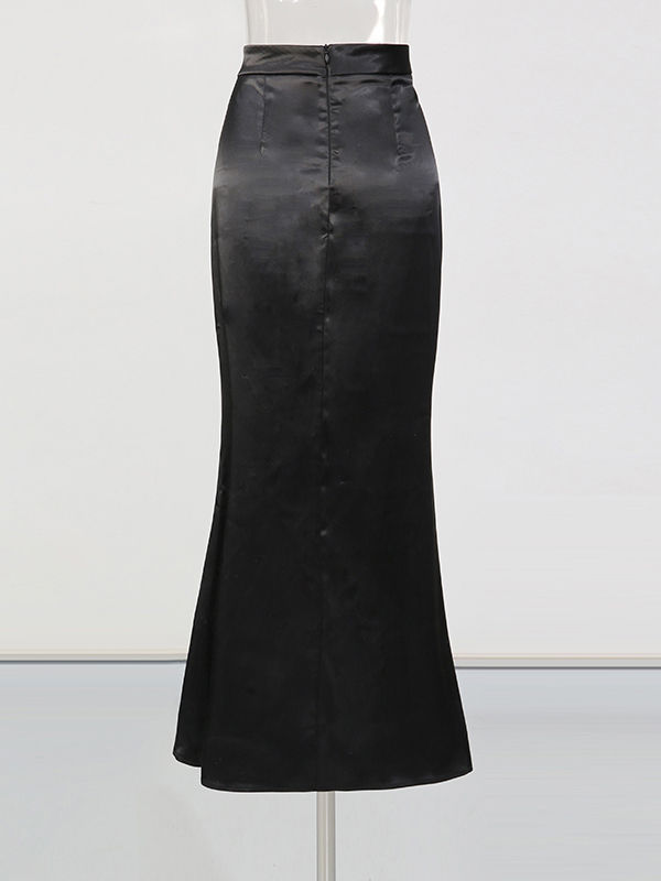 TWOTWINSTYLE Solid Slimming Stand Collar Two Piece Set
