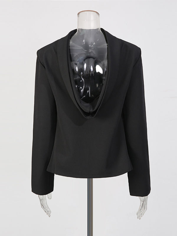 TWOTWINSTYLE Stand Collar Hit Color Patchwork Embroidery Shirt