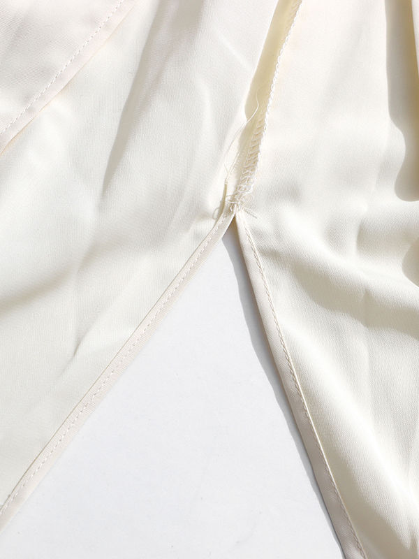 TWOTWINSTYLE Off Shoulder Split Pleated Shirt