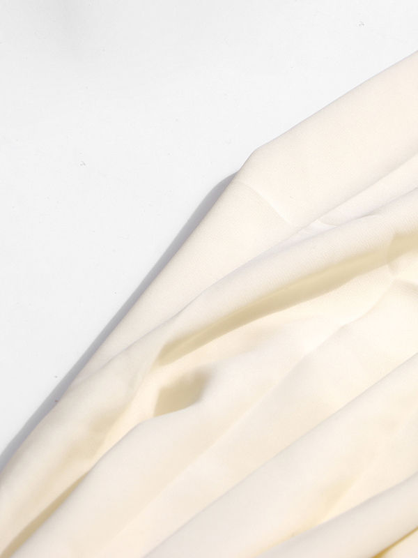 TWOTWINSTYLE Off Shoulder Split Pleated Shirt