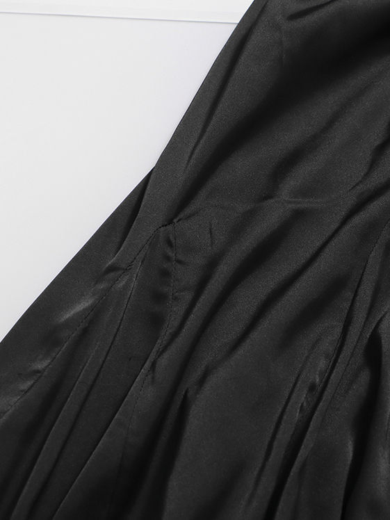 TWOTWINSTYLE Spliced Lace Ruched Minimalist Dress