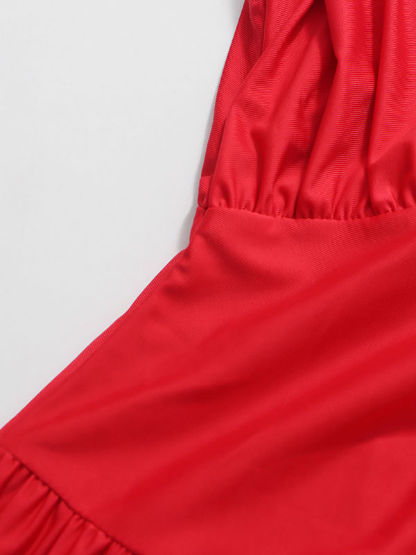 TWOTWINSTYLE Minimalist Off One Shoulder Tunic Midi Dress