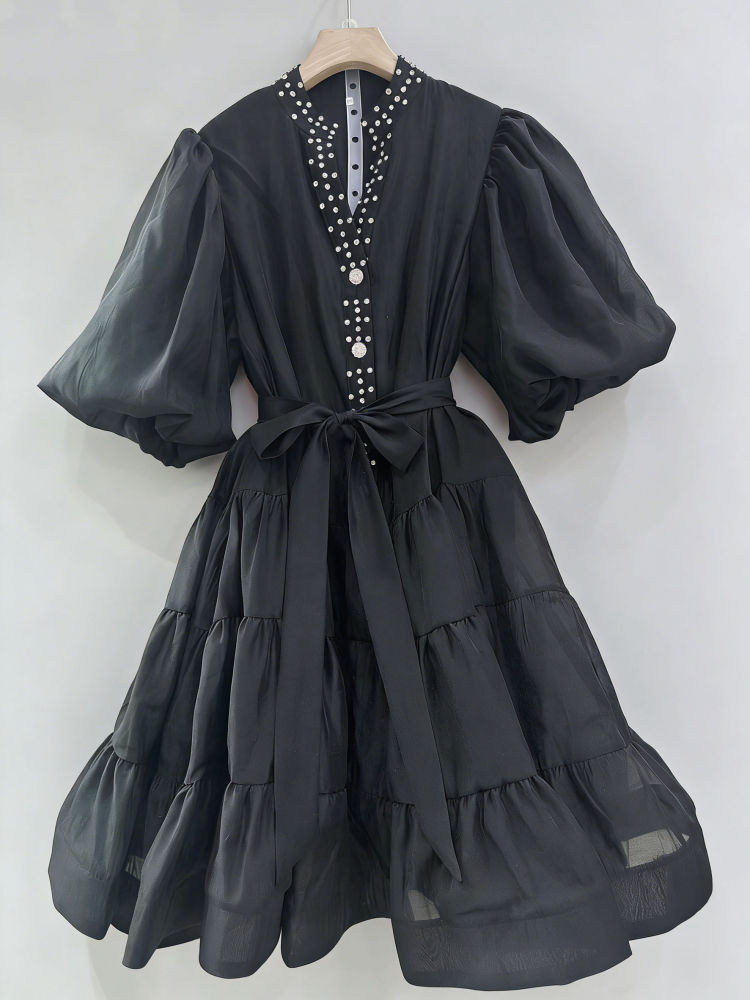 TWOTWINSTYLE Solid Spliced Diamond Tunic Mini Dress