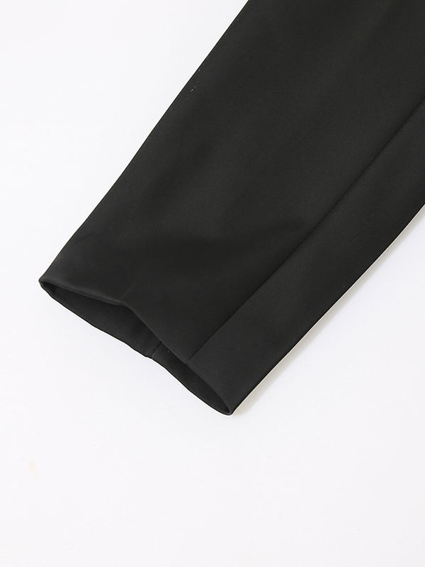 TWOTWINSTYLE Lapel Tunic Spliced Feathers Fashion Dress
