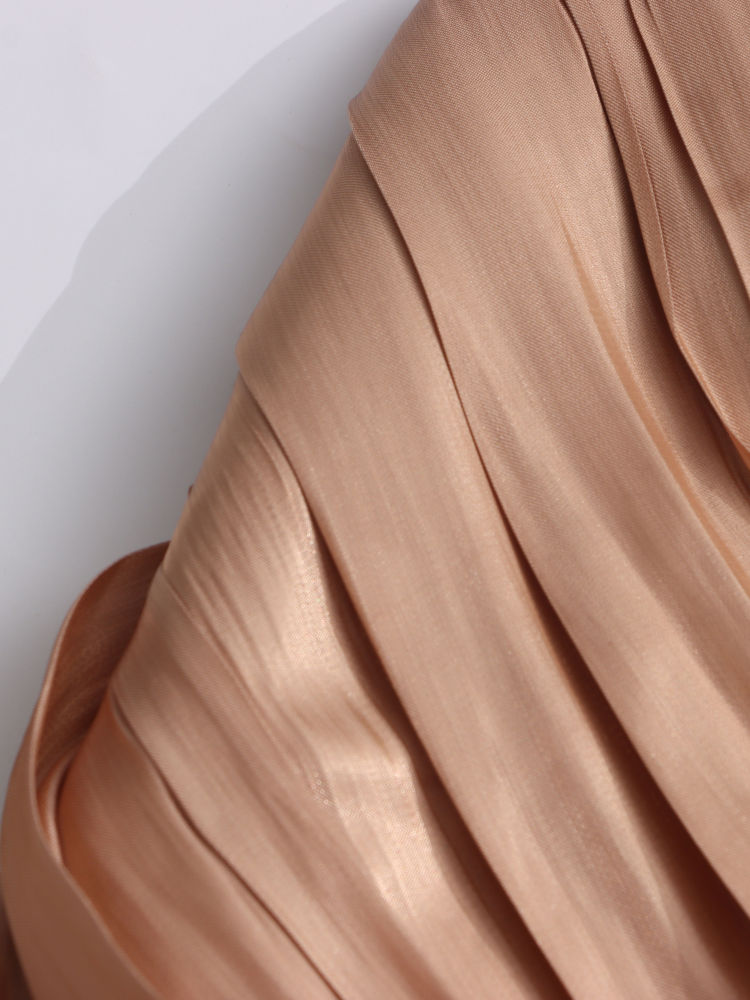 TWOTWINSTYLE Solid Off Shoulder High Waist Pleated Elegant Dress