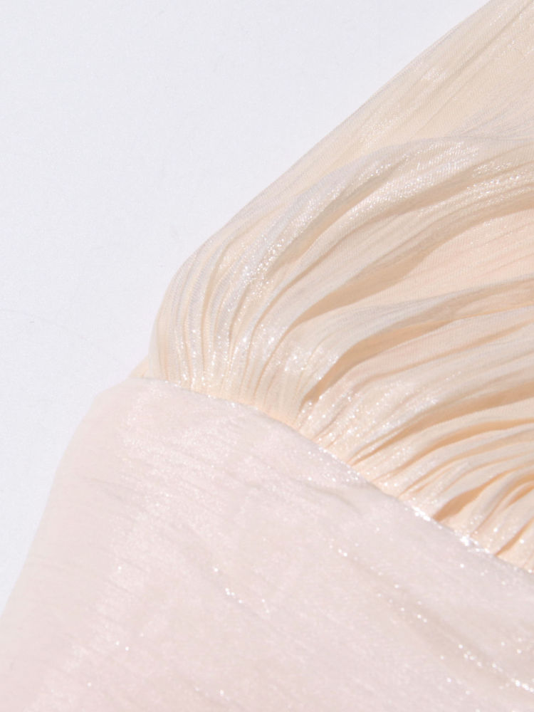 TWOTWINSTYLE Bat Sleeve Pleated Maxi Dress