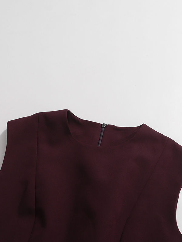 TWOTWINSTYLE Vintage Sleeveless Asymmetrical Spliced Mesh Top