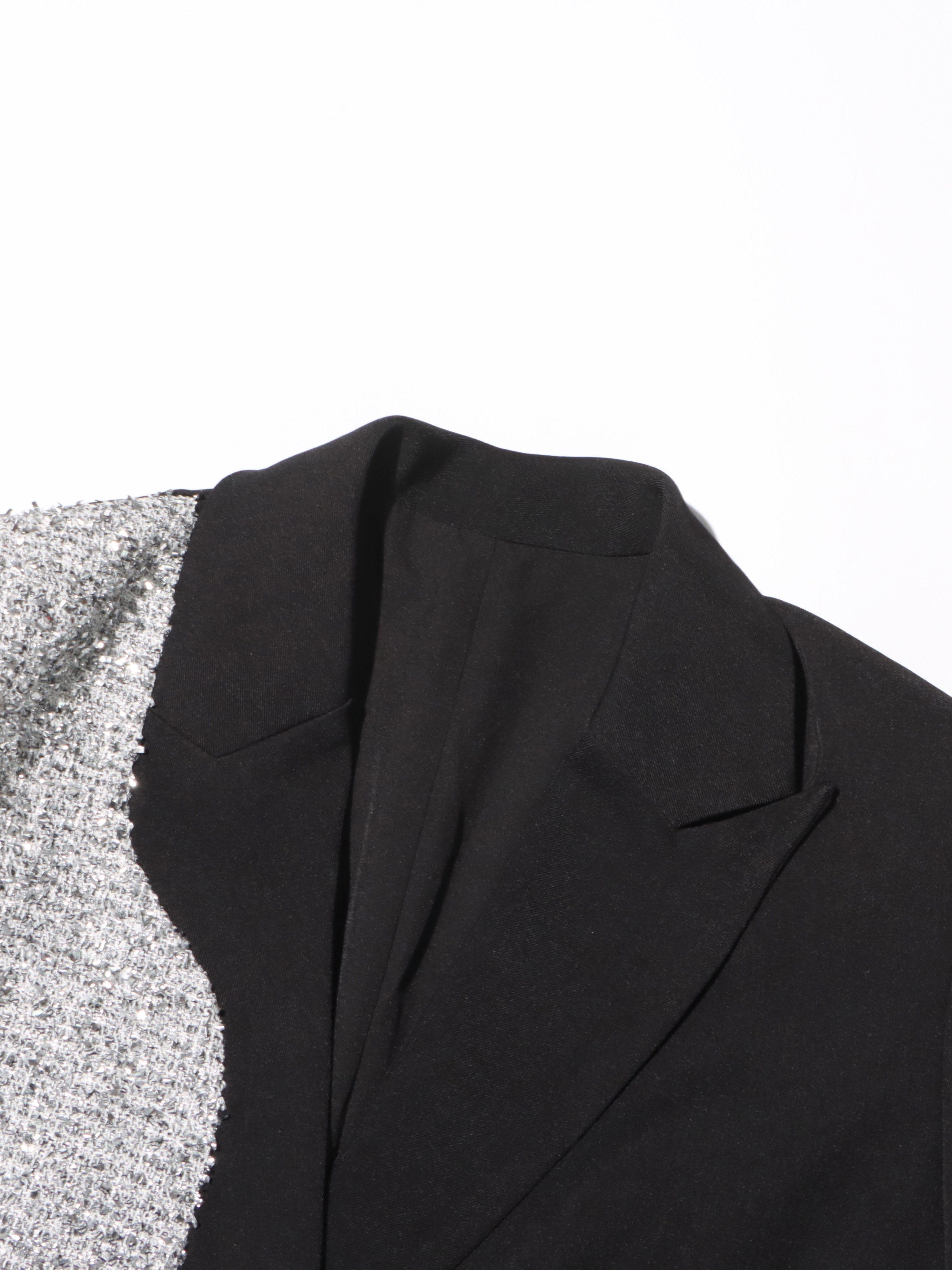 TWOTWINSTYLE Lapel Hit Color Irregular Hem Designer Blazers