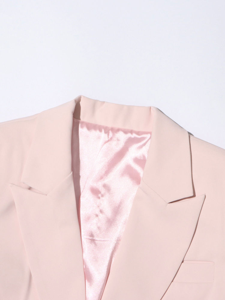TWOTWINSTYLE Lapel Solid Spliced Mesh Chic Blazers