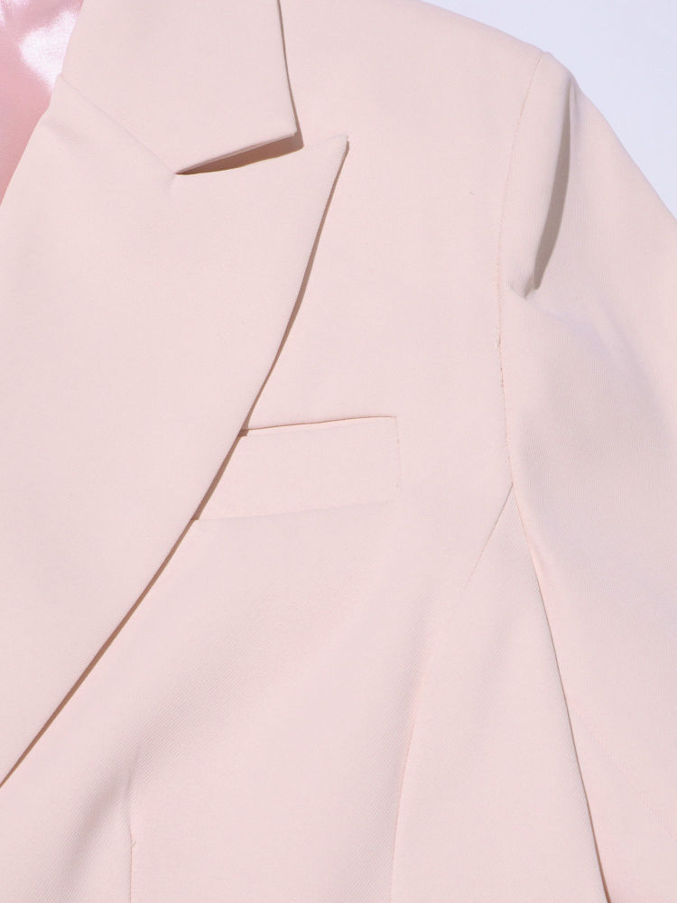 TWOTWINSTYLE Lapel Solid Spliced Mesh Chic Blazers