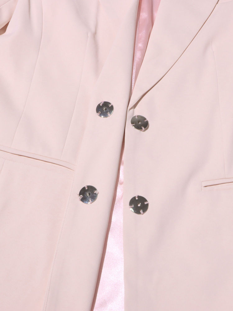 TWOTWINSTYLE Lapel Solid Spliced Mesh Chic Blazers