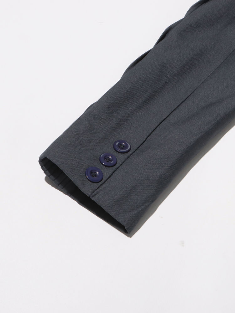 TWOTWINSTYLE Lapel Spliced Button Pleated Temperament Blazers