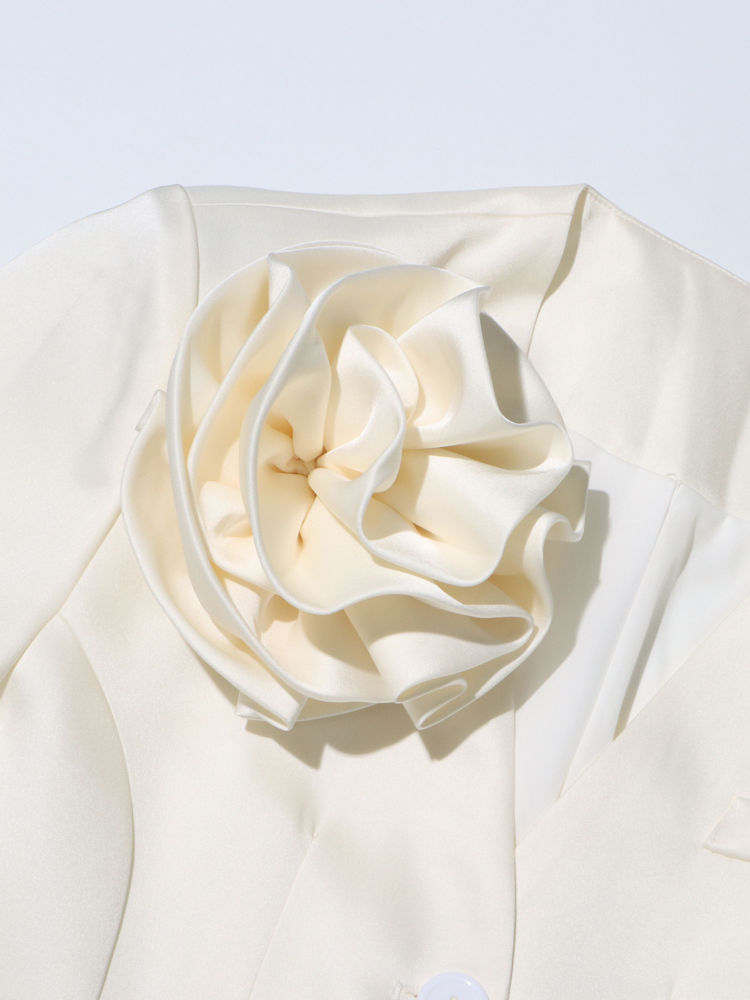 TWOTWINSTYLE Minimalist V Neck Spliced Button Designer Coat