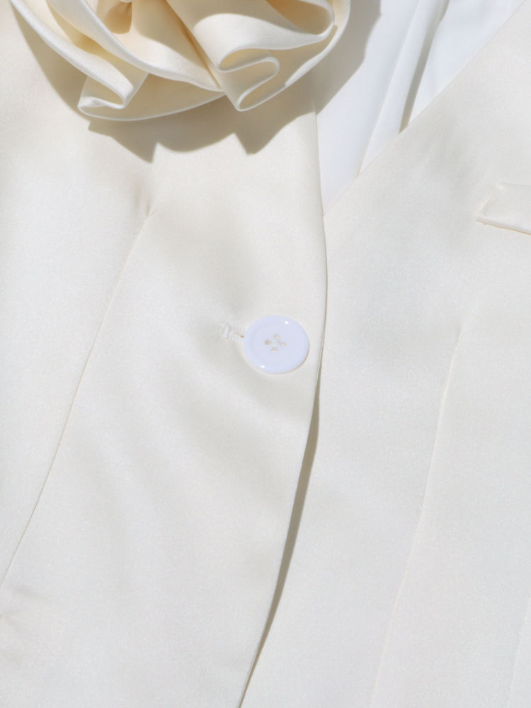 TWOTWINSTYLE Minimalist V Neck Spliced Button Designer Coat