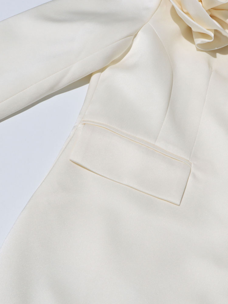 TWOTWINSTYLE Minimalist V Neck Spliced Button Designer Coat