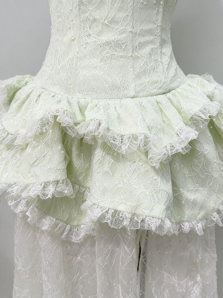 TWOTWINSTYLE Off Shoulder Tunic Patchwork Lace Fashion Dress