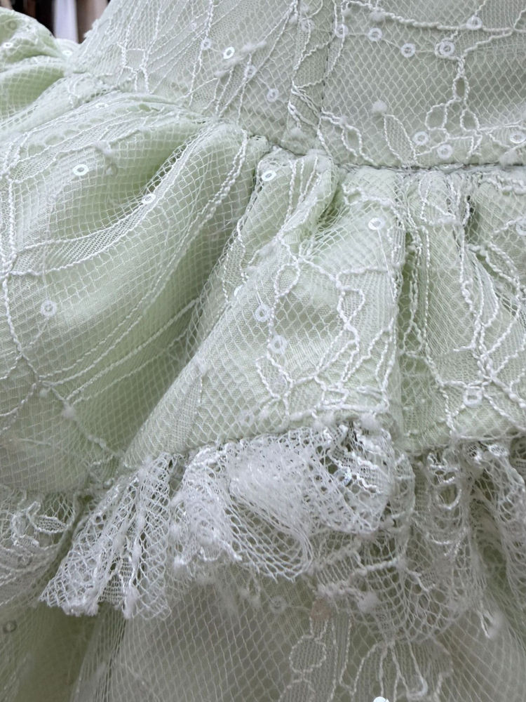 TWOTWINSTYLE Off Shoulder Tunic Patchwork Lace Fashion Dress